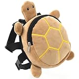 Haustier -Cartoon -Rucksack, Hunde -Rucksack -Kabelbaum süße Cartoon Schildkrötenform atmungsableer Hunde Wanderwanderung Reißverschluss 8x7in für Welpen und Katzen, hellgelb