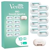 Gillette Venus Pro Smooth Sensitive Rasierklingen für empfindliche Haut, 10 Ersatzklingen