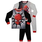 Marvel Jungen 2er-Pack Schlafanzug Spiderman Mehrfarbig 110