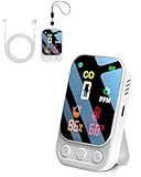 CEMOFE 3 in 1 Kohlenmonoxid Melder Co Messgerät Co Melder Zum Mitnehmen Mit Temperatur Luftfeuchtigkeit Akustischer und Optischer Alarm 168 Stunden Standby für Reisen Zelt Camping Wohnmobil