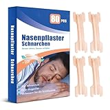 Nasenpflaster Schnarchen, 80 Stück Nasenpflaster Besser Atmen, Lindern Eine Verstopfte Nase Aufgrund Schnupfen, Allergien, Rückstandlos Entfernbares Nasenstrips, Nasal Strips für Sport und Schlaf