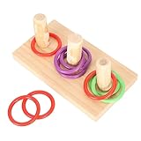 Vogelringspielzeug, Papageien-Tischringspielzeug, Sichere Gehirnlinderung, Bunt für Cockatiel-Training (5 cm/2,0 Zoll Ring)