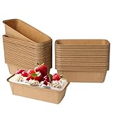 Jogoico Kastenform Kuchen 50 Stück Brot Papierbackform 15.5x5.4x5.3cm Einweg Kuchenformen Brot Papierbackform Rechteck Brotbackform Kasten Papier Muffinförmchen für Kuchen Brot Muffins Dessert- Braun