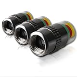 4 Stück Reifendruckkontrollventilkappe für Mercedes-Benz CLA180 CLA200 CLA220 CLA250 CLA45 AMG CLA 250e, Farbanzeige, Geeignet Autos, SUVs und LKWs,Copper core