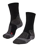 FALKE Herren Wandersocken TK1 Adventure M SO Wolle Antiblasen Dick 1 Paar, Schwarz (Black-Mix 3010), 42-43