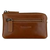 bugatti Remo Schlüsseletui mit 2 Schlüsselringen, Leder-Schlüsselmäppchen in cognac