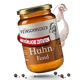 Der Feinschmecker 350ml Hühnerfond aus natürlichen Zutaten I Leckere Basis für Eintöpfe und Geflügelgerichte I Höchste Qualität ohne Geschmacksverstärker für natürliche Aromen bei Huhngerichten