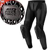 SHIMA Bandit 2.0 Motorrad Hose Herren Mit Protektoren AirForce Knieprotektoren Motorradhose Leder Hosen Für Mann Protektorenhose Fur Motorradkombi Urban Stretch Lederhose Lang (Männer, Schwarz, 52)