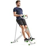 Sunny Health & Fitness Row-N-Ride Squat Assist Trainer für Gesäßmuskeln und Ganzkörper-Cardiotraining mit einstellbarem Widerstand, aufrechtes Row-N-Ride™-Trainingsgerät in Grün – Nr. 077G