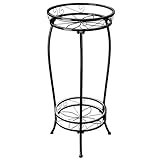 Bamworld Blumenständer Metall Pflanzenständer Blumenhocker Schwarz Hoch Zimmer Deko （30x30x70cm）