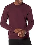 Amazon Essentials Herren Fleece-Sweatshirt mit Rundhalsausschnitt (erhältlich in Big & Tall), Burgunderrot, XL