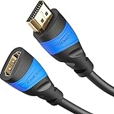 KabelDirekt – HDMI Verlängerung mit spezieller A.I.S. Schirmung – 3m (4K@60Hz Ultra HD – High Speed HDMI mit Ethernet, Verlängerungskabel für Blu-ray/PS5/Xbox Series X/Switch)