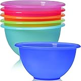 idea-station NEO Plastikschüssel 6 Stück - 16 cm / 650 ml - bunt - bruchsichere Müslischalen oder Salatschüssel - perfekte Rührschüssel oder Dip Schälchen