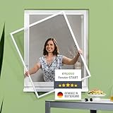 empasa Insektenschutz Fliegengitter Fenster START Fliegenschutz Alurahmen Mückengitter individuell zuschneidbar in weiß, braun oder anthrazit als Selbstbausatz