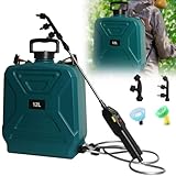 Bostar Drucksprüher 12 Liter mit 4 Nebeldüsen, Stärker Elektrischer Pflanzensprüher Rückenspritze mit USB-Aufladbarem Griff für Garten Rasen Pflanzenschutz Reinigung