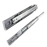 1 Paar robuste Kugellager-Schubladenschienen, Küchenschrankschienen mit Absenkautomatik, stabiles Metall, leichtgängiges Gleiten, langsames Vollauszug