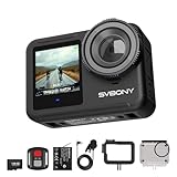 SVBONY SVGo3 Action-Kamera 4K30FPS, Wasserdichtes Gehäuse, Unterwasserkamera 30 m, Dual-IPS-Bildschirm, Fernbedienung, APP-Echtzeitvorschau, 1800 mAh-Akku, EIS Anti-Shake für Sport, Radfahren, Selfie