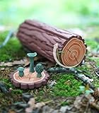 Waldschachspiel, Schachbrett aus Baumstamm und Pilz, 3D-gedrucktes Waldschachspiel, Schachspiel, Schachbrett und Figuren aus Pilzen (2 SET)