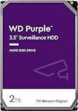 WD Purple interne Festplatte 2 TB (3,5 Zoll, Festplatte für Überwachungssysteme, 180 TB/Jahr Workload, SATA 6 Gbit/s, für Dauerbetrieb) purple