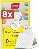 PIC Kleidermottenfalle Mottenschutz für Kleiderschrank, 8 Stück Mottenfalle für Kleidermotten, kleidermotten bekämpfen, geeignet für den Kleiderschrank und sonstige Lagerung von Kleidung gegen Motten