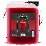 A. Becker´s Slush Eis Sirup | Ohne Azofarbstoffe | 5L Sauerkirsche | Vegan | 1L Slush Konzentrat ergibt 6L Eis | Getränkesirup für Zubereitung in Slush Maschine und Mixer
