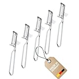 Westmark 5 Universal-Sparschäler/Pendelschäler mit geschärftem Ausstecher, Edelstahlklinge, Famos, Metall/Verchromt, 106122E3