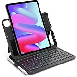 Inateck Ultraleichte Tastatur Hülle für iPad 10 Gen 2022,iPad Air 5/4 (2022/2020),iPad Pro 11 4/3/2/1,Hoch-/Querformat Verwenden, QWERTZ, mit Stifthalter, BK2007,Schwarz