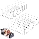 2 Stück Lidschatten Organizer,Schminktisch Mit 7 Fächern,Acrylic Kosmetik Organizer,Schminktisch Organizer,Transparent Paletten-Organize Für Schubladen Schlafzimmer, Schminkaufbawahrung