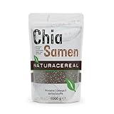 Chia Samen 1kg – Naturacereal® Premium Chiasamen / Chia Seeds – Direkt vom Erzeuger, angebaut in Paraguay & in Deutschland verpackt – Reich an Omega-3, Protein & Ballaststoffen