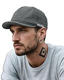 Clakllie Short Brim Baseball Cap Flat Brim Basecap mit Kurzem Schirm Cotton Cappy Schildkappen Casual Outdoor Sport Cap,DY06-Grey