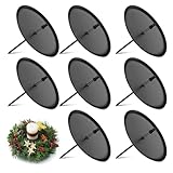 8 Stück Kerzenhalter, Schwarz Kerzenständer Metall für Diydeko, Kerzenteller zum Stecken Stumpenkerzen, Advent Kerzenteller Stumpenkerzen, Dorn Kerzen mit Adventskerzenhalter Kerzenuntersetzer