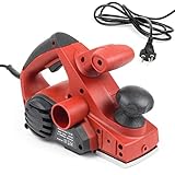 Wiltec Elektrohobel 710W, Hobelbreite 82 mm, Spantiefe 3 mm, inkl. Parallel-/Falztiefenanschlag, Spanauswurf und Sicherheitsschalter, Holzhobel