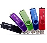 ENUODA 5 Stück USB Stick 8GB USB Speicherstick Rotate Metall Mehrfarbig High Speed USB 2.0 Flash Drive Pack (Rot,Grün,Schwarz,Blau,Violett)