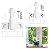 Fenstersicherung, 2 Stück Fenster Türbegrenzer Sicherheitsschloss Fenster Türbegrenzer mit Schraube,Sash Jammer Türschloss für UPVC, PVC, Türen, Fenster, Sicherheit zu Hause