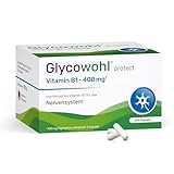 Glycowohl® protect Vitamin B1 400 mg¹ pro Tagesdosis – 100 Tage Vorrat – hochdosiertes Thiamin ohne Magnesiumstearat & Farbstoffe - 200 Kapseln