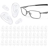 PLABBDPL 20 Paar Silikon Nasenpad Antirutsch Klebend Pad Luftsack Nasenpads Brillen Nasenpads Anti-Rutsch Nasenpads Bequeme Luftkammer Nasenpads für Vollrahmen Brillen Sonnenbrillen, D
