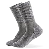 1/5 Paar Wandersocken für Herren und Damen, 80 % Baumwolle, dick, Frottee, gepolsterte Crew-Socken mit Fußgewölbeunterstützung für Trekking