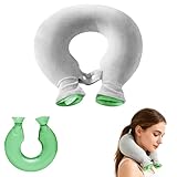 GWAEPU Nackenwärmflasche mit Weichem Bezug 1.4L: Nacken Wärmflasche Groß Lange Warm Linderung von Nacken und Schulterschmerzen Wärmflasche Nacken für Mutter Vater