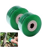 Veredelungsband, 2 Stück Transparent Pfropfband, 2cm Breit Fuß Pfropfen Dehnbare Band, Dehnbares Selbstklebendes und Transparent, Pfropfband für Garten, Baumschule, Baumsetzlinge, Blumen, (Grün)