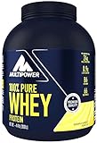 Multipower 100% Pure Whey Protein – wasserlösliches Proteinpulver mit Banana Milk Geschmack – Eiweißpulver mit Whey Isolate als Hauptquelle – Vitamin B6 und hohem BCAA-Anteil – 2 kg