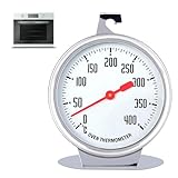 Ofenthermometer für Backofen, Backofenthermometer Innen, Backofenthermometer für Gasherd, Edelstahl Oven Thermometers mit Großem Zifferblatt für Küchenbackwaren