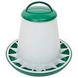 Geflügel-Futterautomat 3kg Hühnertrog, Futtertrog, Küken-Futtertrog, Wachtel-Futtertrog mit Deckel und Aufhängung