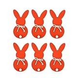 Yooghuge Kaninchen-Besteckkoffer, 6 Stück, Kaninchen-Bestecktasche, wiederverwendbar, Ostern, festliche Bestecktasche, Kaninchenfilz, Utensilienhalter, Oster-Partyzubehör