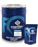 Fonteino 2K Schwimmbadfarbe Poolfarbe Betonbecken Schwimmbeckenfarbe Reinweiß - 5Kg