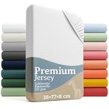 Laleni Premium Spannbettlaken 38x77 cm Babywiege oval 2er Set | Oeko-TEX zertifiziertes Spannbettlaken Stubenwagen | Stubenwagen Bezug 100% Baumwolle/Spannbettlaken Kinderwagen | Baby Bettwäsche Weiß