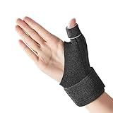 Premium Daumenbandage, Komprimierte Daumengelenkstabilisierung, Kompression Reversible Daumen und Handgelenk Bandage, Atmungsaktiv Daumenorthese (Asche)