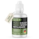 GreenPet Wurm Kraut Pet Liquid Tropfen Flüssig - Natürliche Wurmkur Alternative, vor, bei & nach Wurmbefall Hund, Katze & Kaninchen, alle Haustiere, pflanzliches Wurmmittel 50ml