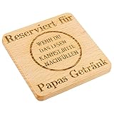 Shoppawhile Geschenke für Papa Geschenk Geburtstag Vater Geschenk Vatertagsgeschenk Untersetzer Holz Papa Lustige Männer Geschenke