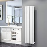 Design Flach Heizkörper 1600x462mm Weiß Paneelheizkörper Vertikal Mittelanschluss Einlagig