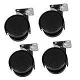 Hemobllo 4 Stück Teiliges Nylon Möbelrollen mit Drehfunktion Robuste Kunststoff Ersatzrollen für Möbel Schränke Handwagen und Kleine Wagen Leise und Bodenschonend